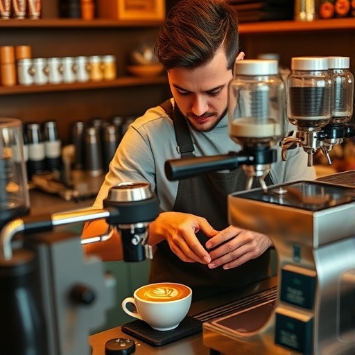 Barista Crafting Coffee